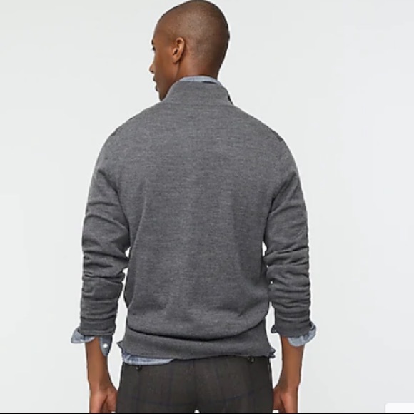 🆕 J Crew Half Zip Gray Sweater - Picture 2 of 9